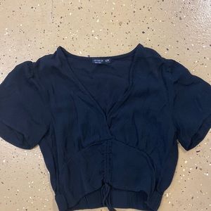 Cotton on- black crop top - xs- preowned - like new - no stains or rips